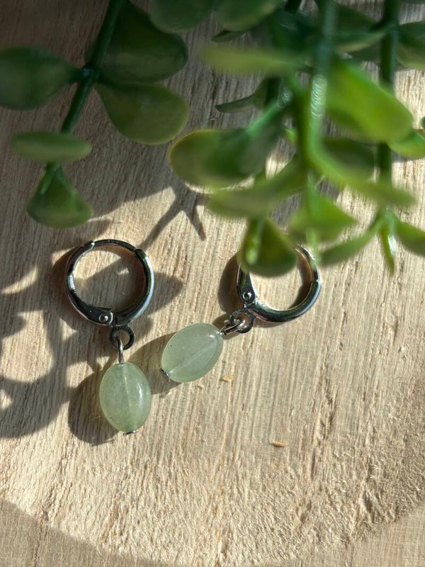 Silver & round light green