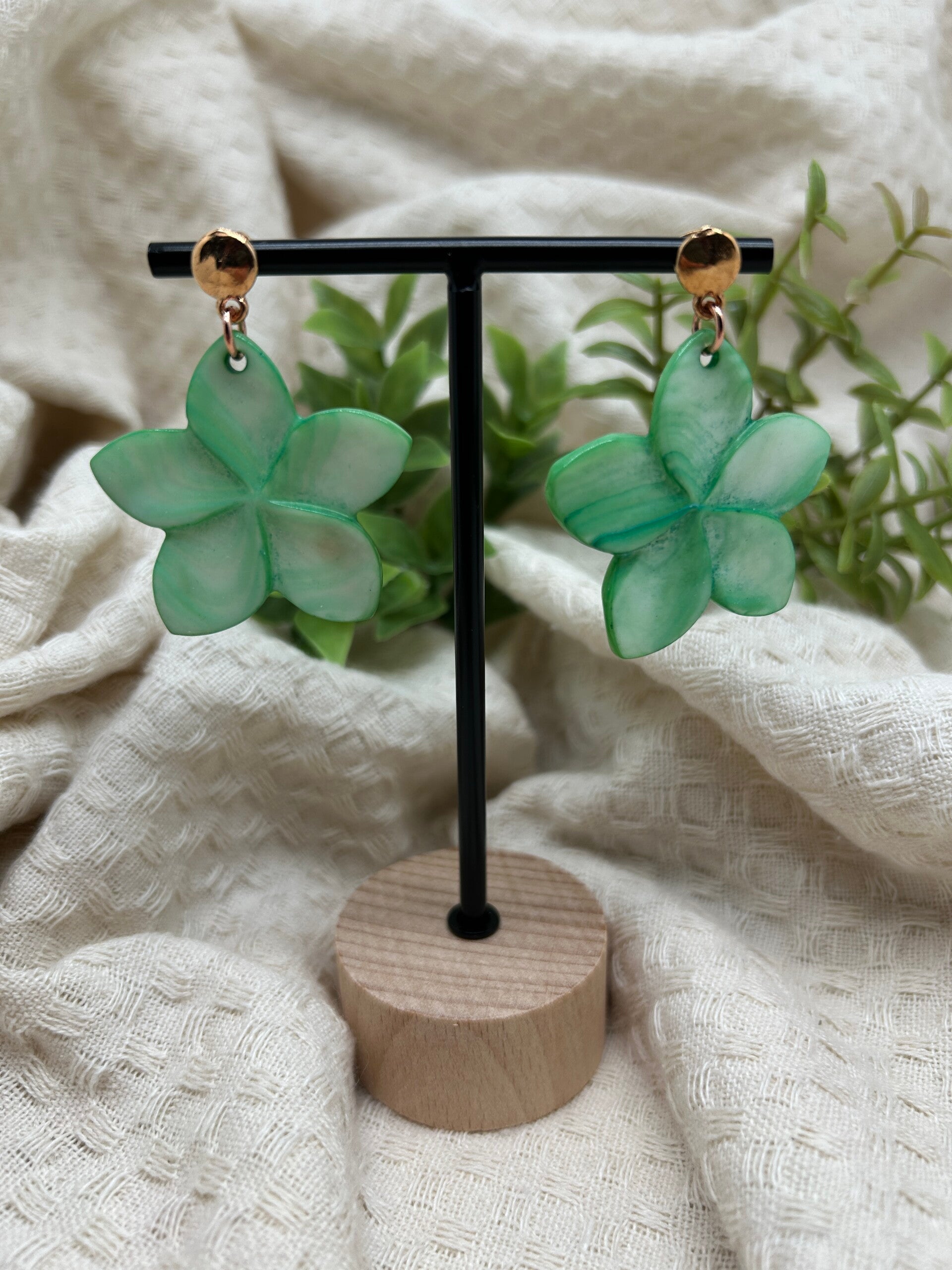 Groene schelpbloemen