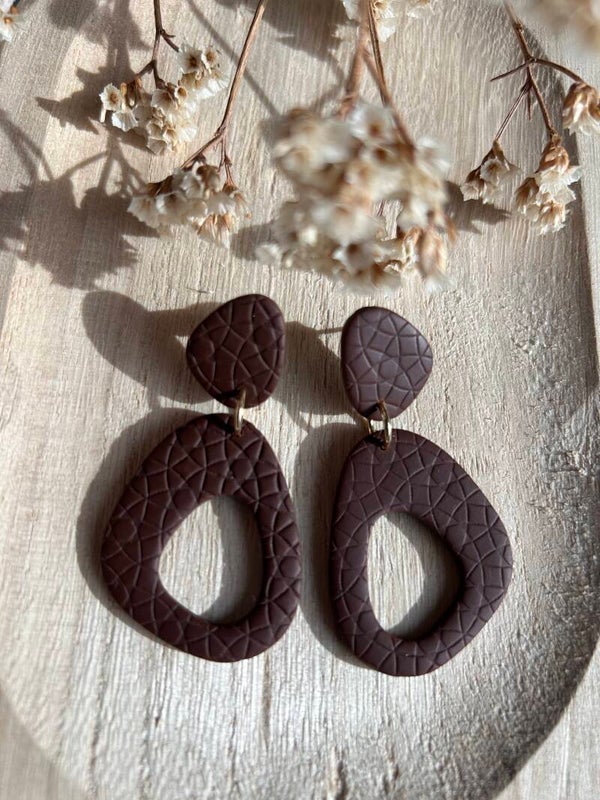Brown leather loops