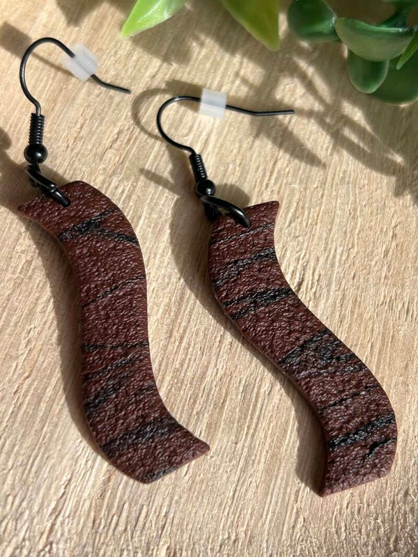 Brown & black rough long