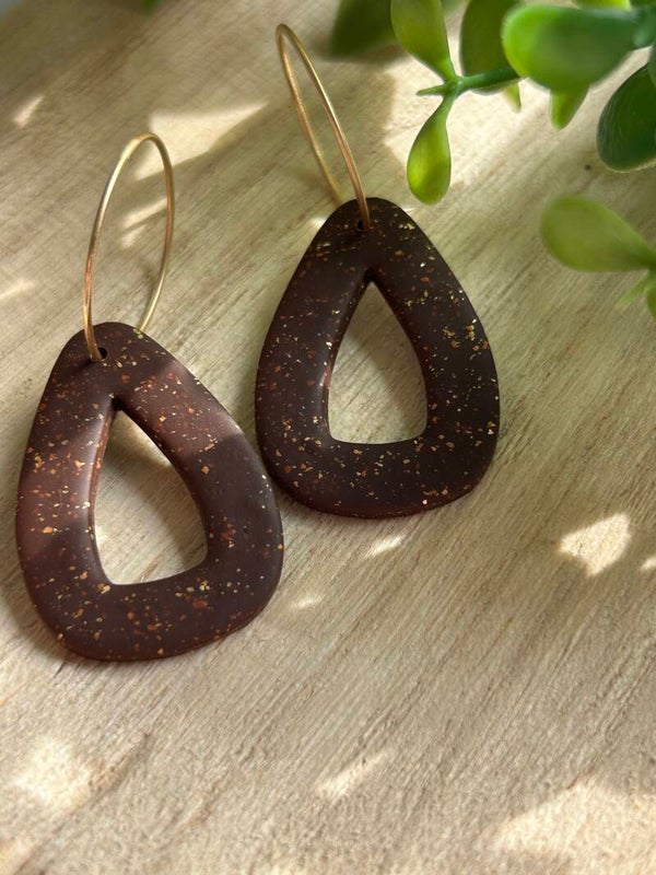Brown & gold hoops