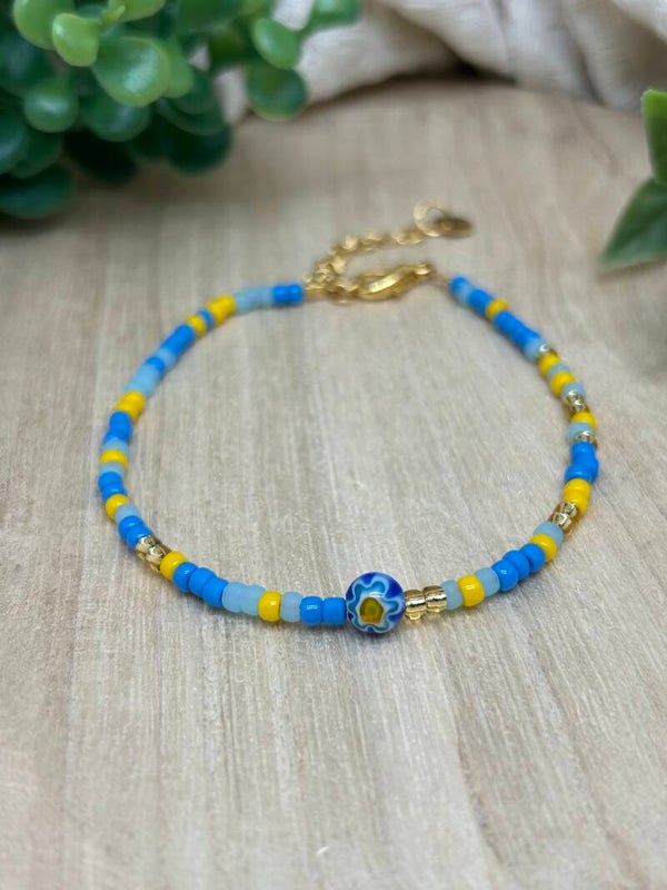 Geel-blauw oogje