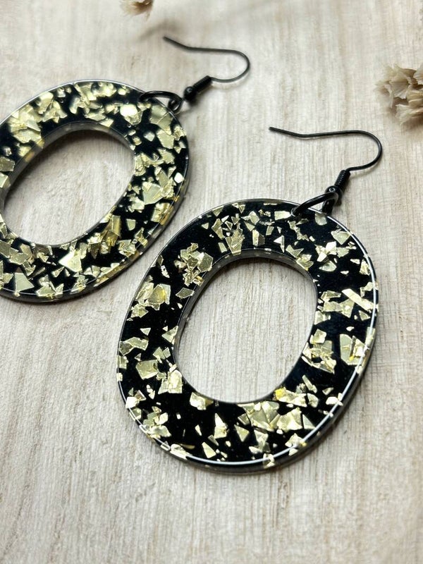 Golden party hoops