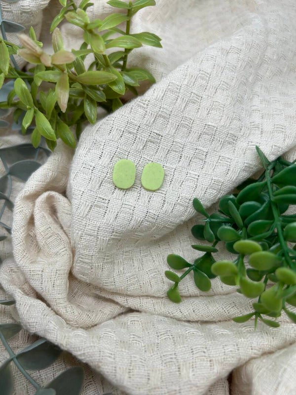 Green rectangle medium stud