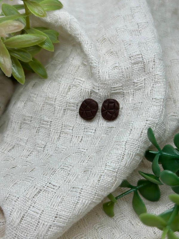 Bruin leder kleine stud