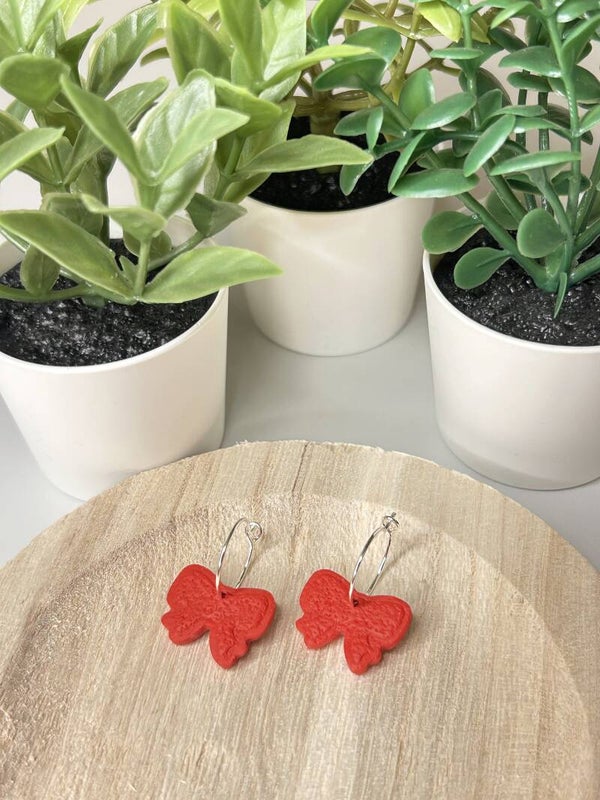 Red bow hoops