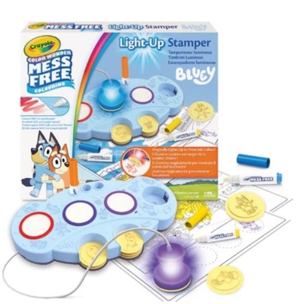 Crayola - Color Wonder Magic Light Brush - Bluey - Vlekvrije Verfset - Creatieve activiteit en cadeau voor kinderen vanaf 3 jaar