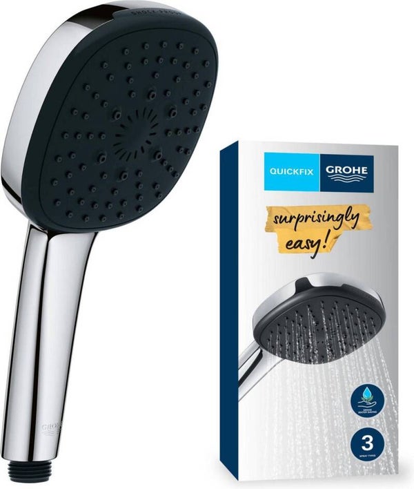 GROHE QuickFix Vitalio Comfort 110 handdouche - 3 straalsoorten - Waterbesparend - Chroom