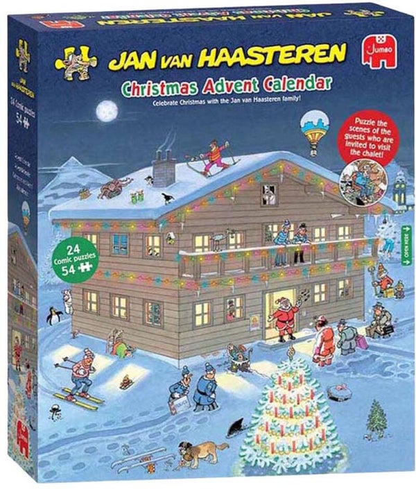 Jan van Haasteren - Adventkalender 2025 - 24 puzzels van 54 stukjes - Advent Calendar