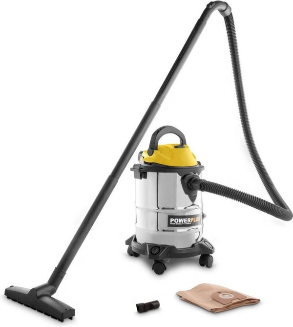 Powerplus elektrische stofzuiger nat-droog POWX322 - 1000W stofzuiger auto, tapijt, zuig- & blaasfunctie - 15l tank - met 3 acc.