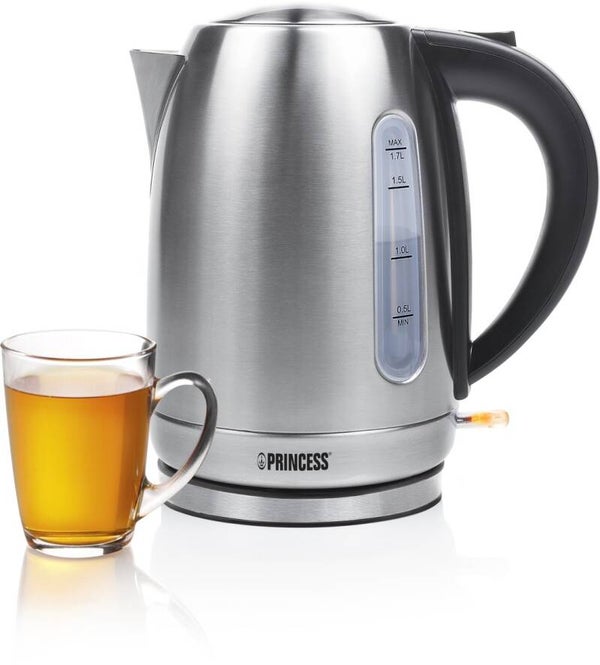 Princess Waterkoker 236018 – 1.7 Liter – 360° draaibaar - 2200W– RVS