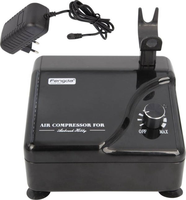 Fengda Profesional Airbrush Kit met slimme compressor AS-207K voor tattoo, model, taartdecoratie, automotive grafisch enzovoort