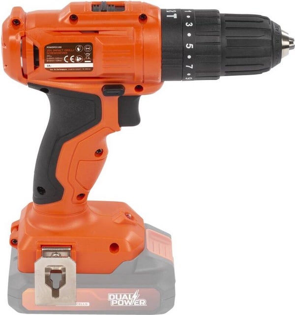 Powerplus - Dual Power - POWDPO1100 - 20 V - Geborsteld - Schroef-, klopboormachine - 20V - excl. batterij en lader