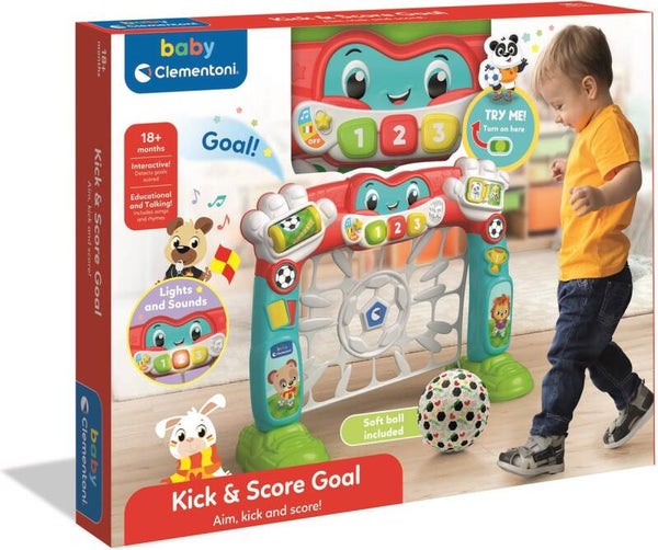 Baby Clementoni - Doelnet - Activiteitencentrum - Geluiden en Lichten - Motorische vaardigheden oefenen - Vanaf 18 maanden