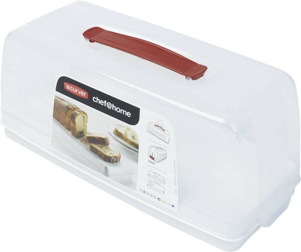 Curver Chef@Home Cakedoos - Rechthoekig - Cake Bewaardoos - 7L - Wit/transparant