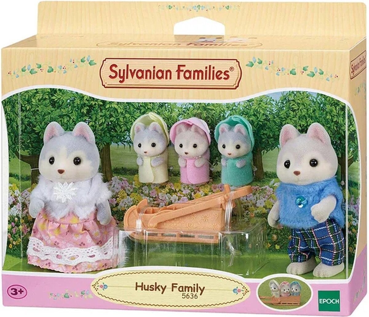 Sylvanian Families 5636 Familie Husky-fluweelzachte speelfiguren