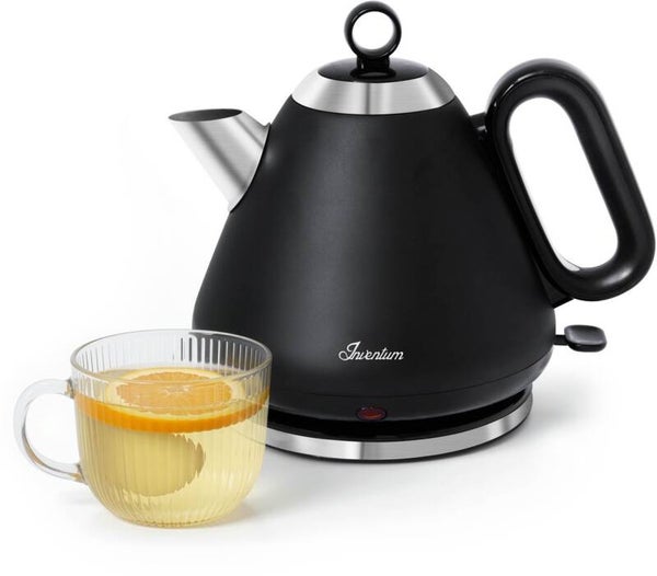 Inventum HW617B - Retro waterkoker - Inhoud 1,7 liter - Roestvrijstaal - 2200 watt - Zwart/RVS