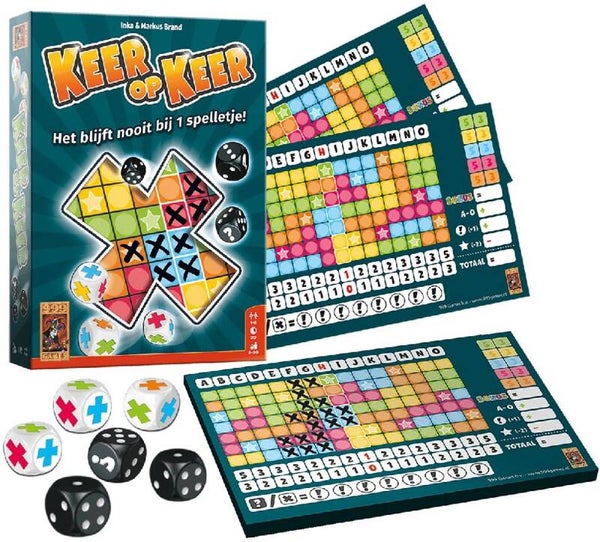 999 Games - Keer op Keer - Dobbelspel - Hét dobbelspel voor het hele gezin - Gezelschapsspel - Familiespel - Educatief spel - Klein cadeautje