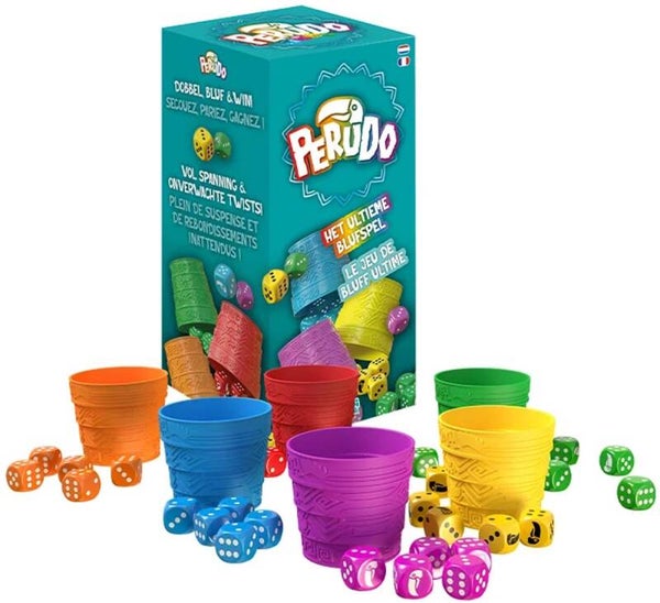 Zygomatic Board Game Studio Perudo - Dobbelsteen blufspel met bekers - 2-6 spelers