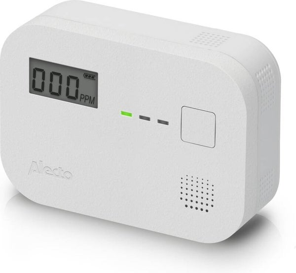 Alecto COA3910 Koolmonoxidemelder met display - 10 jaar sensor - Voldoet aan Europese norm EN50291 - Wit