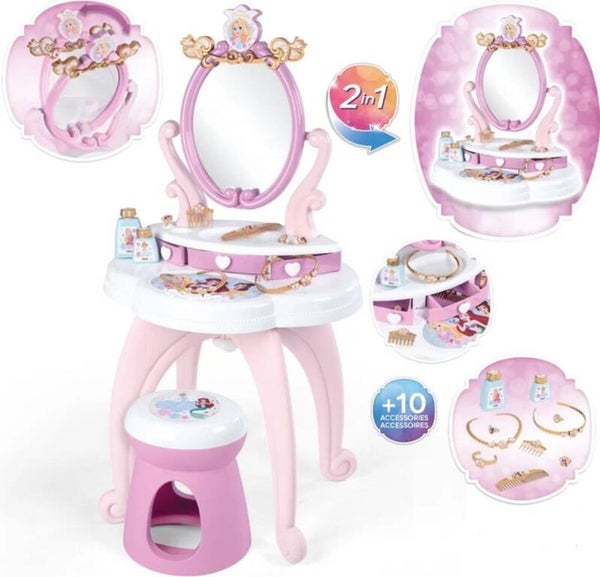 Smoby Disney Princess 2-in-1 Kaptafel + 10 Accessoires