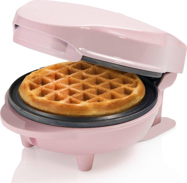 Bestron Wafelijzer - AMW500P - 550W - Mini wafel - Anti aanbaklaag - Roze