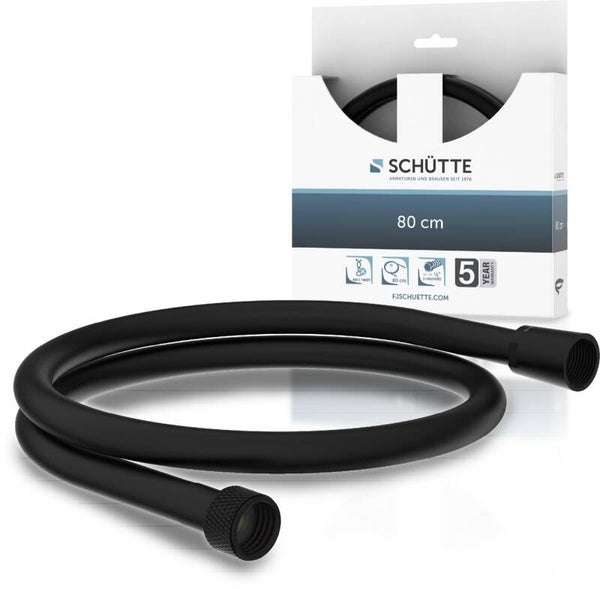 SCHÜTTE Doucheslang - Kunststof - 80 cm - Zwart