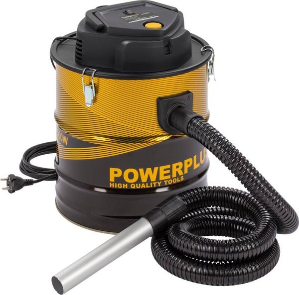 Powerplus elektrische aszuiger POWX3018 - 1 800W as stofzuiger voor BBQ, kachel, brander - 20l tank - max. 40°