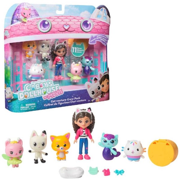 Gabby's Poppenhuis De Film - Speelfigurenset - met Gabby 6 katjes en 1 poppenhuispakketje