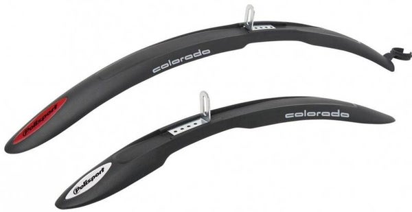 Polisport Colorado spatbordenset - 24/26 inch fietsen - PVC - zwart