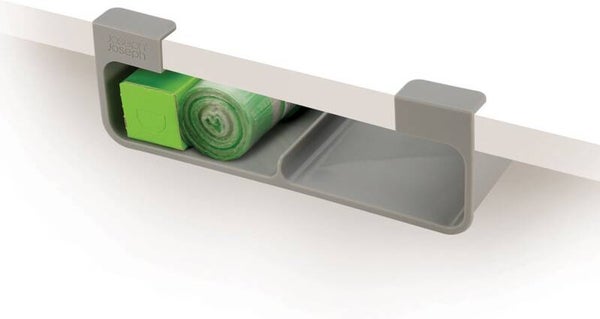Joseph Joseph Keukenkastorganizer voor Aluminiumfolie, Huishoudfolie, Bakpapier en Zakjes – Ruimtebesparende Houder - Grijs - Medium