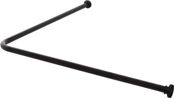 Sealskin Seallux - Douchegordijnstang - hoek - 90 x 90 cm - Zwart