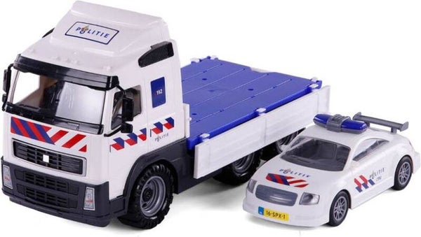 Cavallino Politievrachtwagen en Politieauto, Schaal 1:16