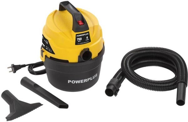 Powerplus elektrische stofzuiger nat-droog POWX318 - 750W stofzuiger werkruimte, huis, tuin, auto - 4l tank - met 2 acc.
