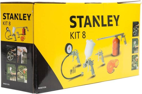 STANLEY Luchtgereedschapset 8-delig - inclusief 3 mondstukken