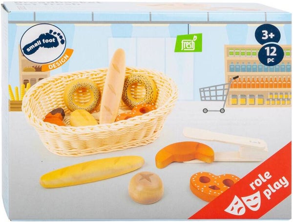 Small Foot - Kunststof Broodmand met Speeleten Brood, 12dlg.