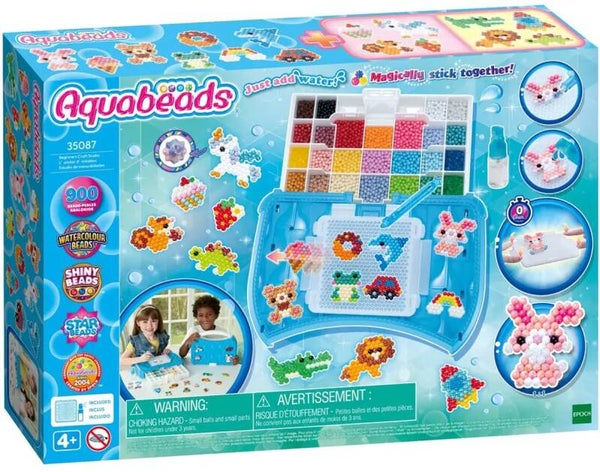 Aquabeads Aquabeads Beginners koffer ( studio)- SPEELGOED VAN HET JAAR 2025 -complete set met 900 parels in 25 kleuren- inclusief de nieuwe watercolour parels- met handige sorteerbak