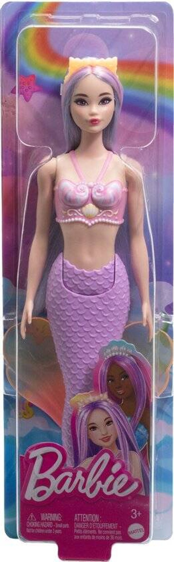 Barbie A Touch of Magic - Paarse zeemeermin staart - Barbiepop