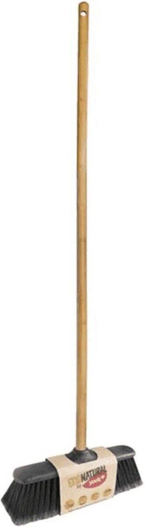 York ECO Line – Bezem Binnen – Bamboe Bezem – 120 cm Steel – Duurzaam & Lichtgewicht