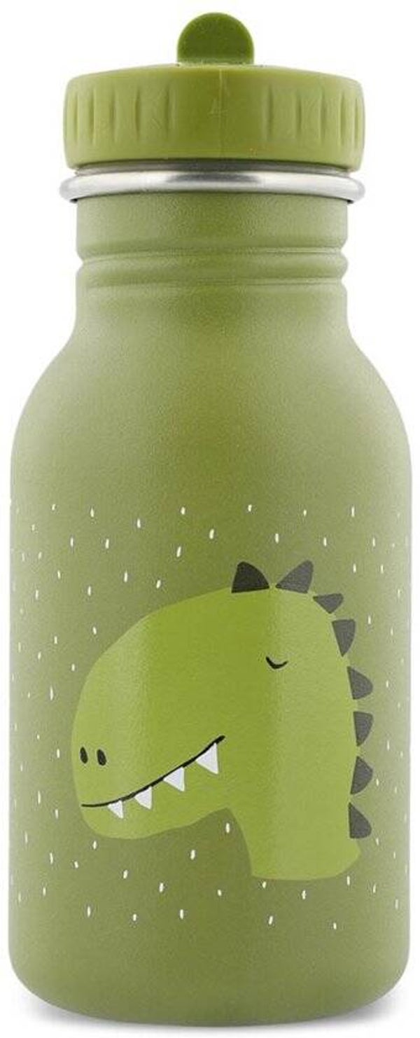 Trixie Drinkfles - Mr. Dino - RVS Waterfles voor kinderen - 350ml - Lekvrije Fles - Groen