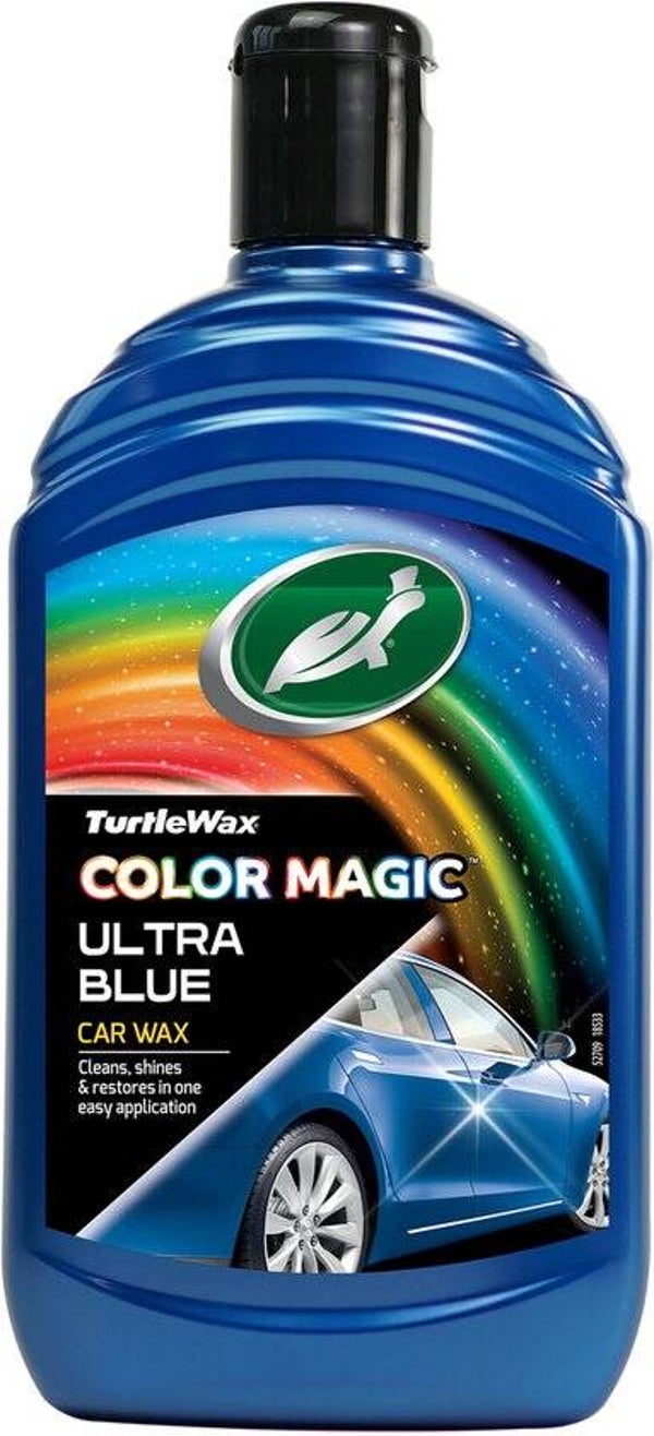 Turtle Wax 52709 Color Magic Ultra Blue Wax 500ml - Speciale Autopoets Lakherstel En Polijst - Blauw