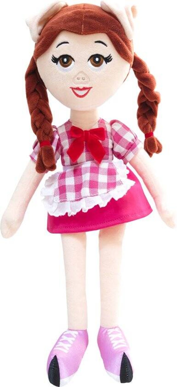 K3 De 3 Biggetjes knuffel - Knuffelpop met muziek 40 cm - Hanne