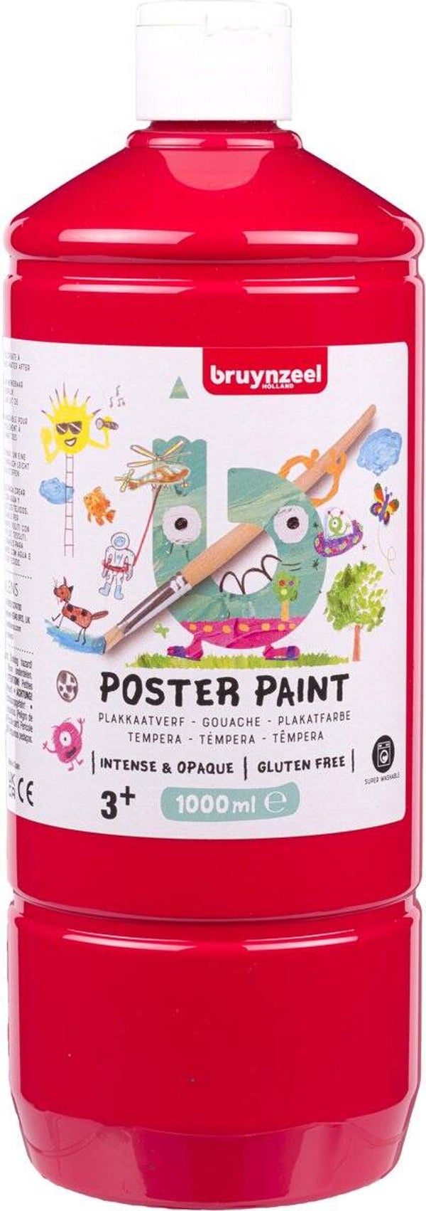 Bruynzeel plakkaatverf 1 liter Rood