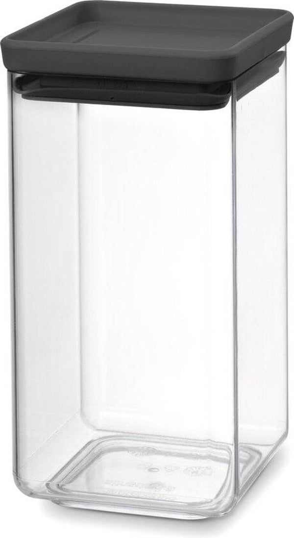 Brabantia Tasty+ Voorraadbus - Stapelbaar - 1,6 l - Dark Grey