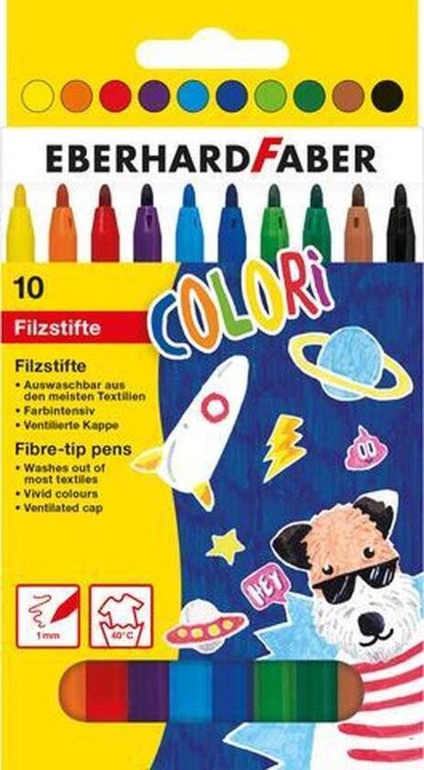 Eberhard Faber viltstift - Colori - 10 stuks - in kartonnen etui - EF-551110