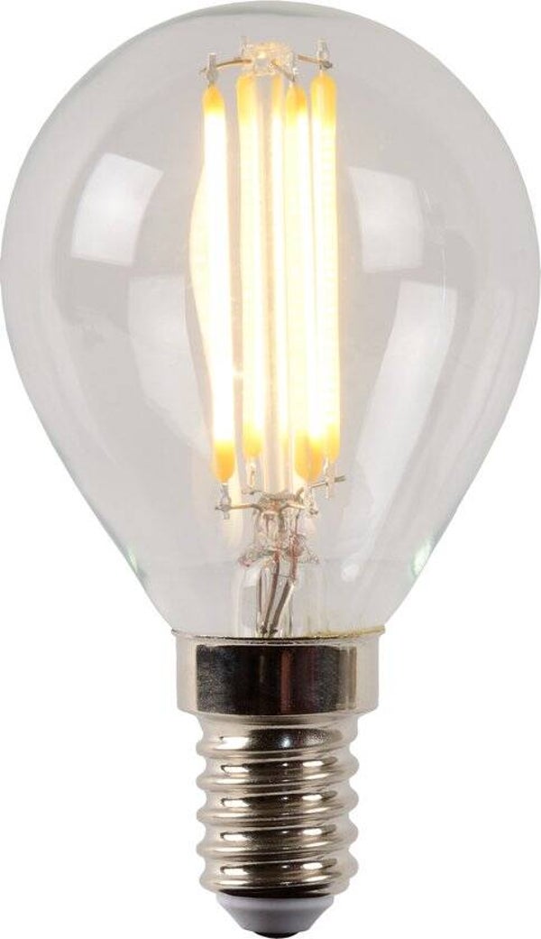 Lucide P45 - Filament lamp - Ø 4,5 cm - LED Dimbaar - E14 - 1x4W 2700K - Transparant
