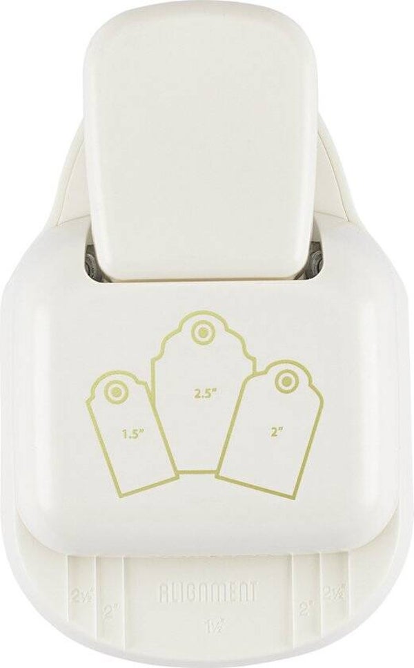 Vaessen Creative Pons - 3-in-1 Tag Pons Label Geschulpte Rand -klein | middel | groot