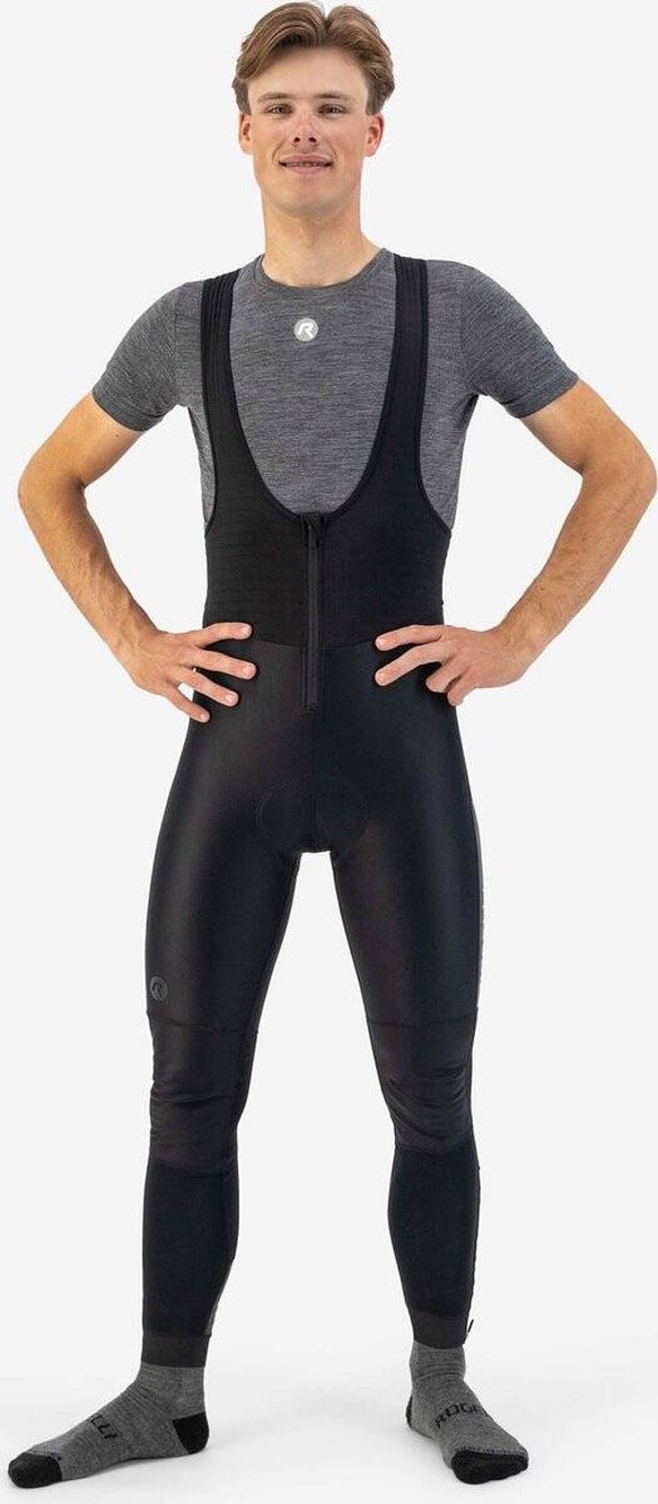 Rogelli Deep Winter Lange Fietsbroek - Met Bretels - Heren - Zwart - Maat XL
