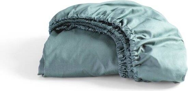 Cinderella - Weekend - Hoeslaken - 100% Katoen - Tot 25 cm matrashoogte - 160x200 cm - Mineraal Groen