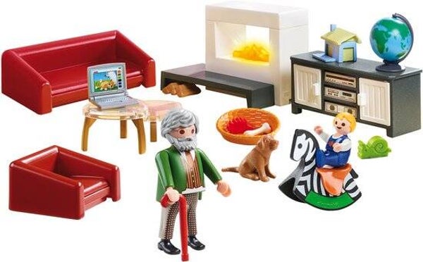 PLAYMOBIL Dollhouse Huiskamer met openhaard - 70207